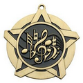 Super Star Medal - Music - 2-1/4" Diameter